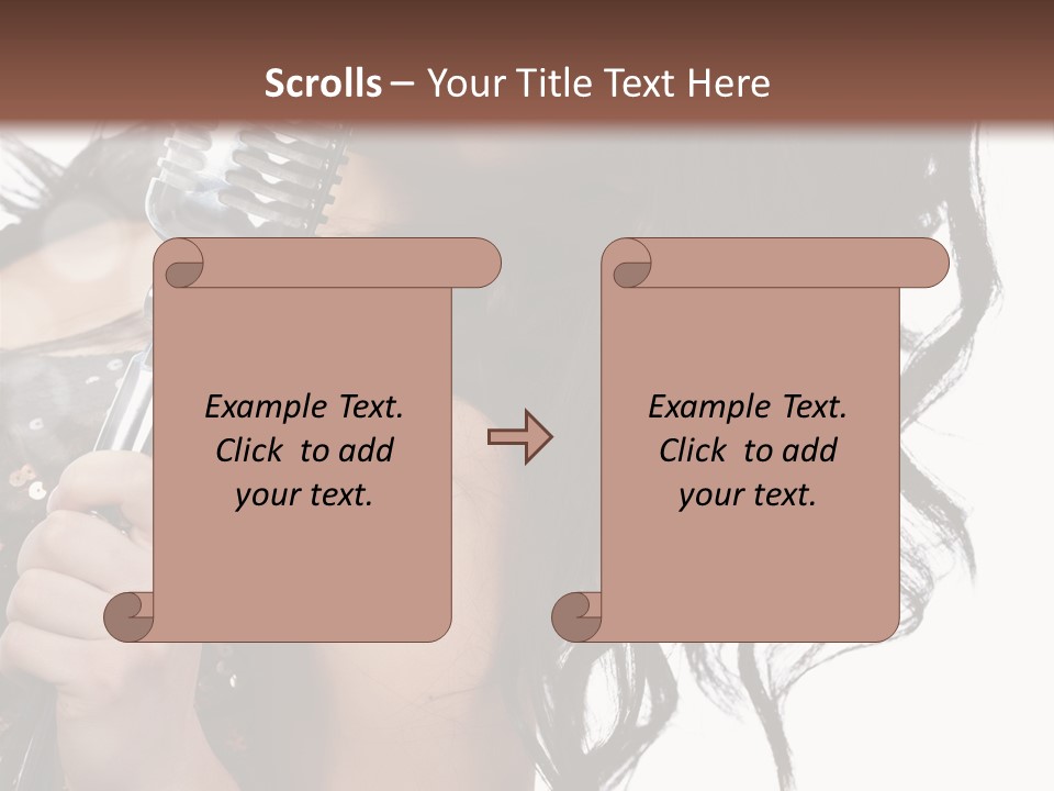 Mouth Karaoke Female PowerPoint Template