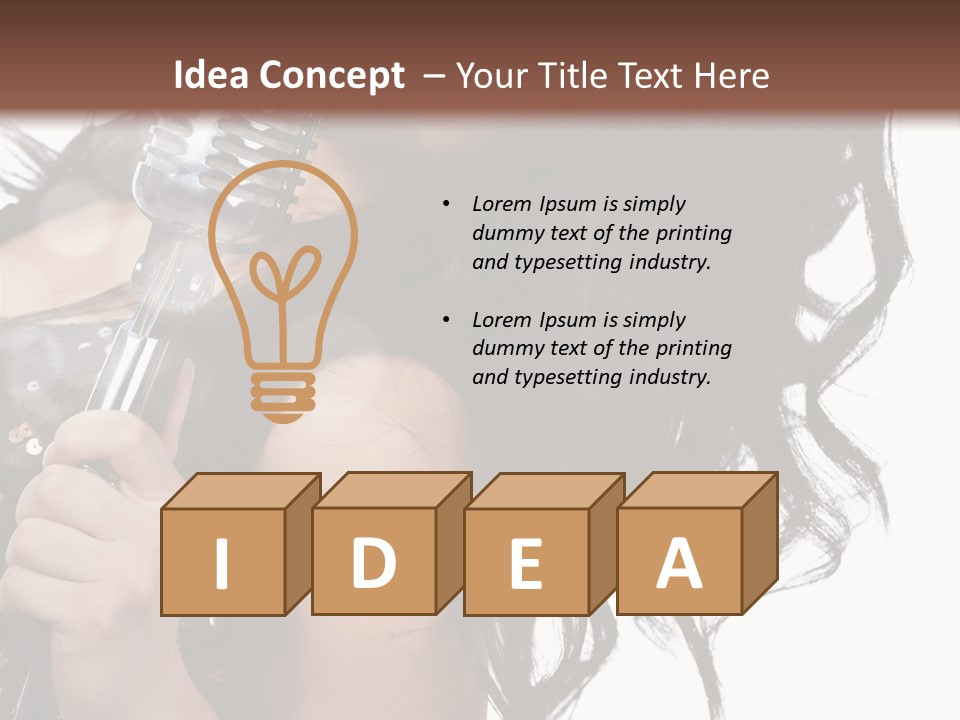 Mouth Karaoke Female PowerPoint Template