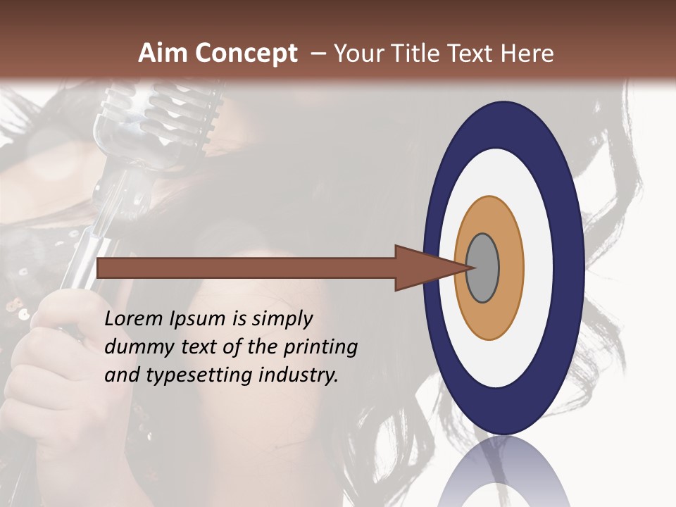 Mouth Karaoke Female PowerPoint Template