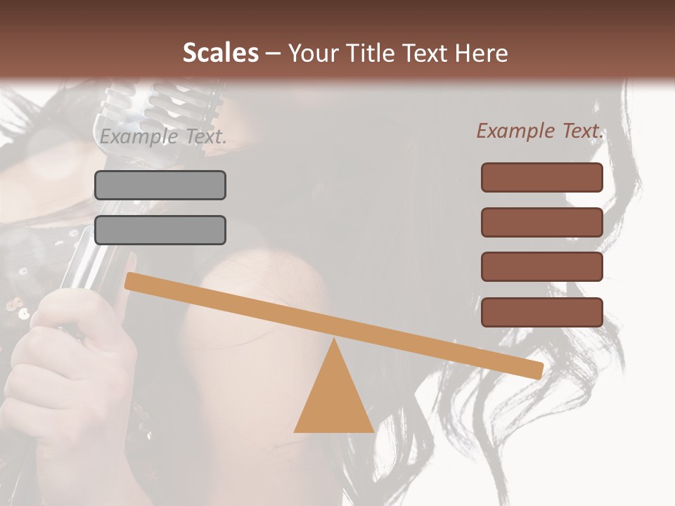 Mouth Karaoke Female PowerPoint Template