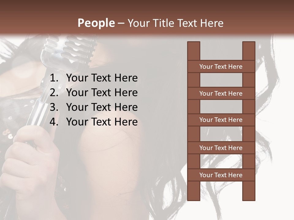 Mouth Karaoke Female PowerPoint Template