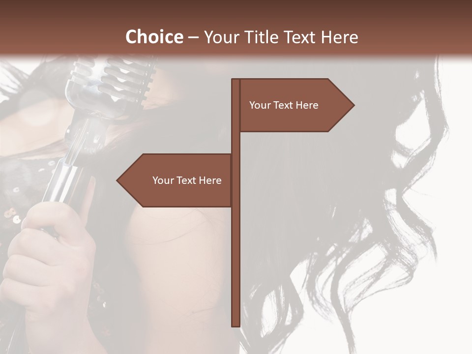 Mouth Karaoke Female PowerPoint Template