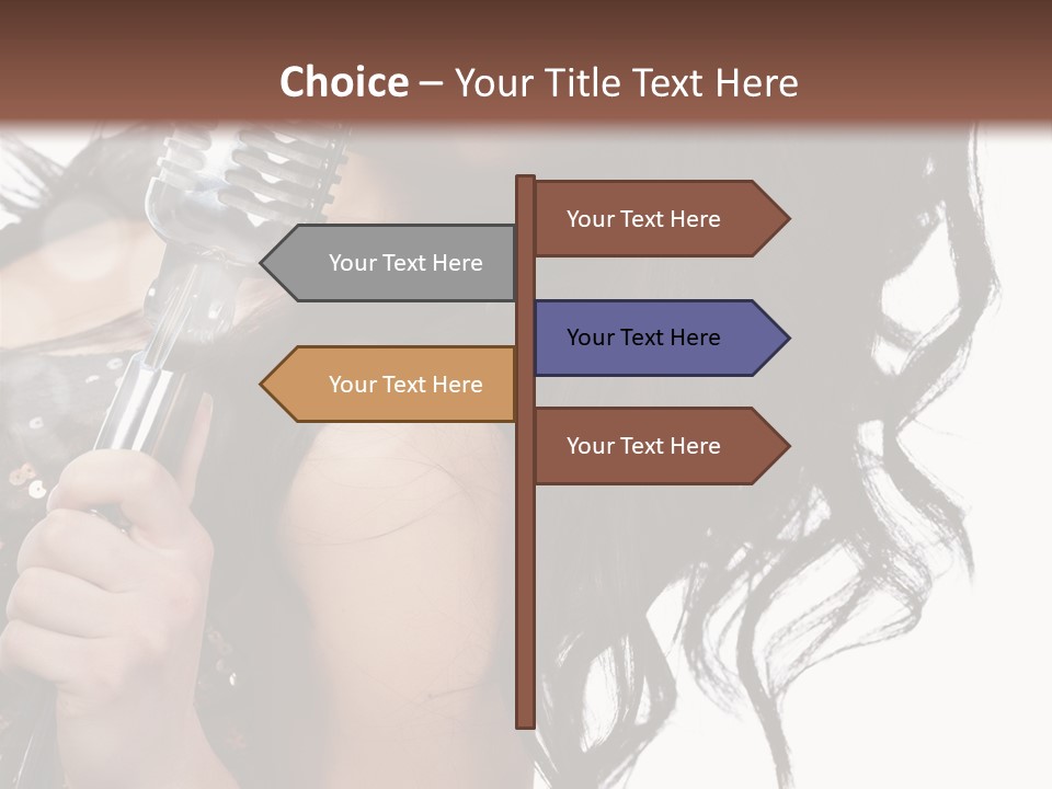 Mouth Karaoke Female PowerPoint Template