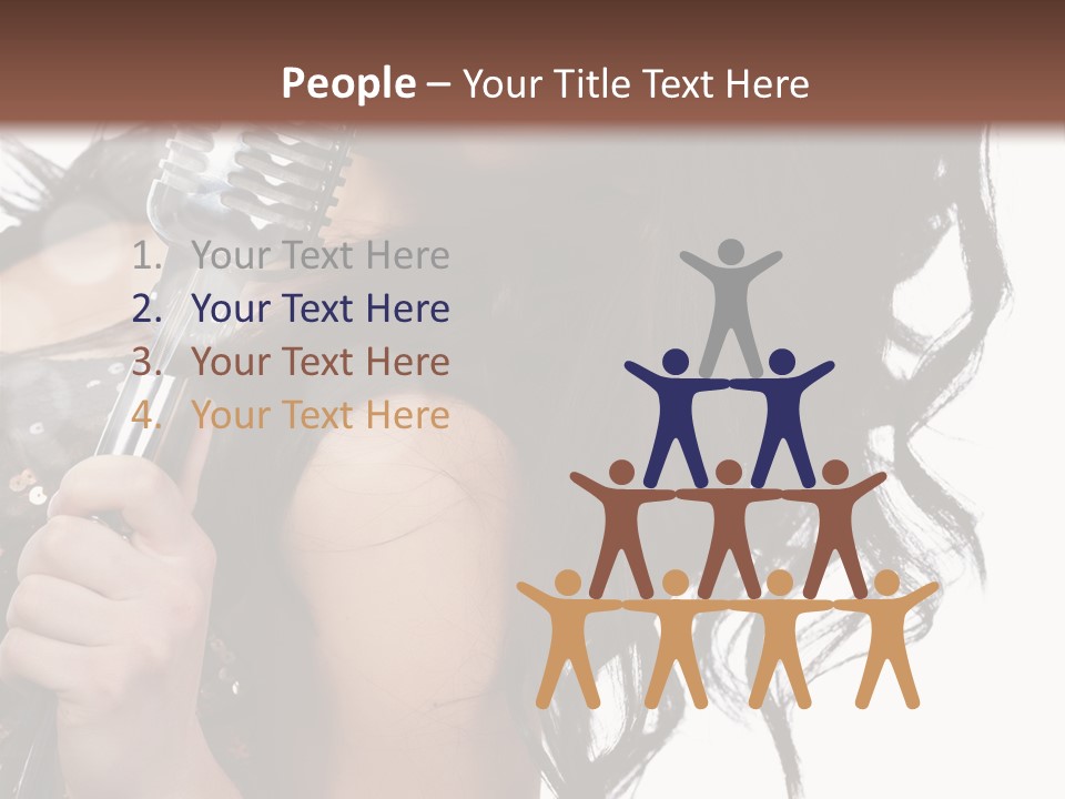 Mouth Karaoke Female PowerPoint Template