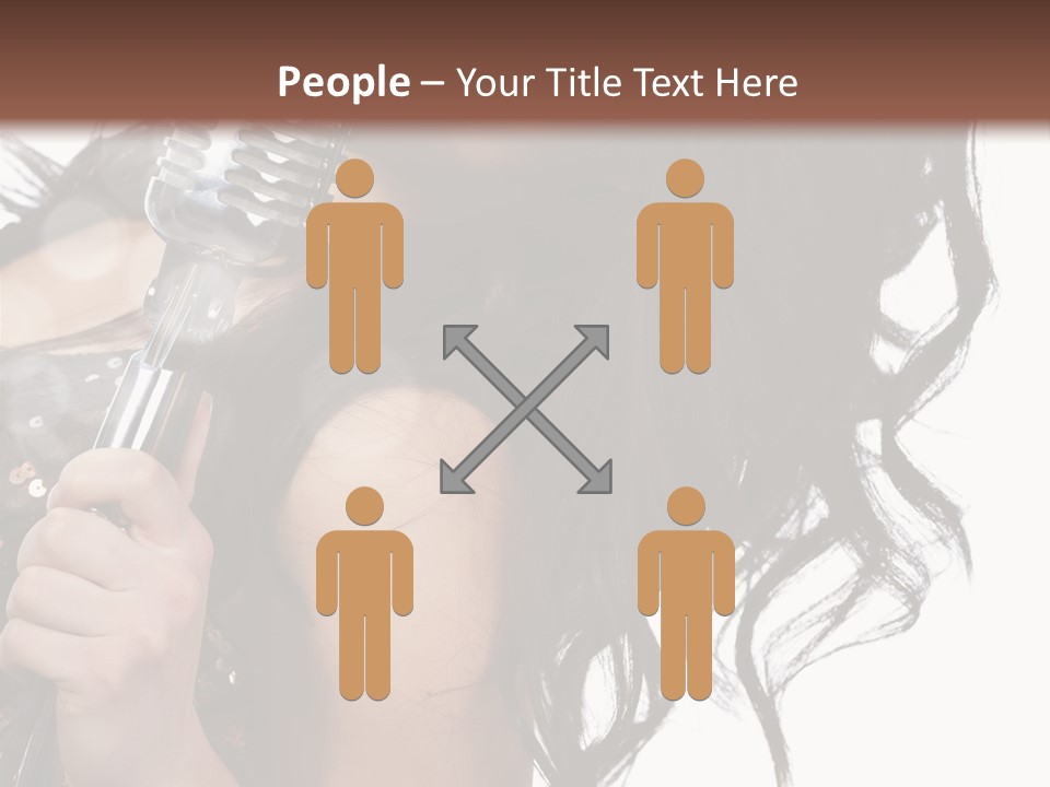 Mouth Karaoke Female PowerPoint Template