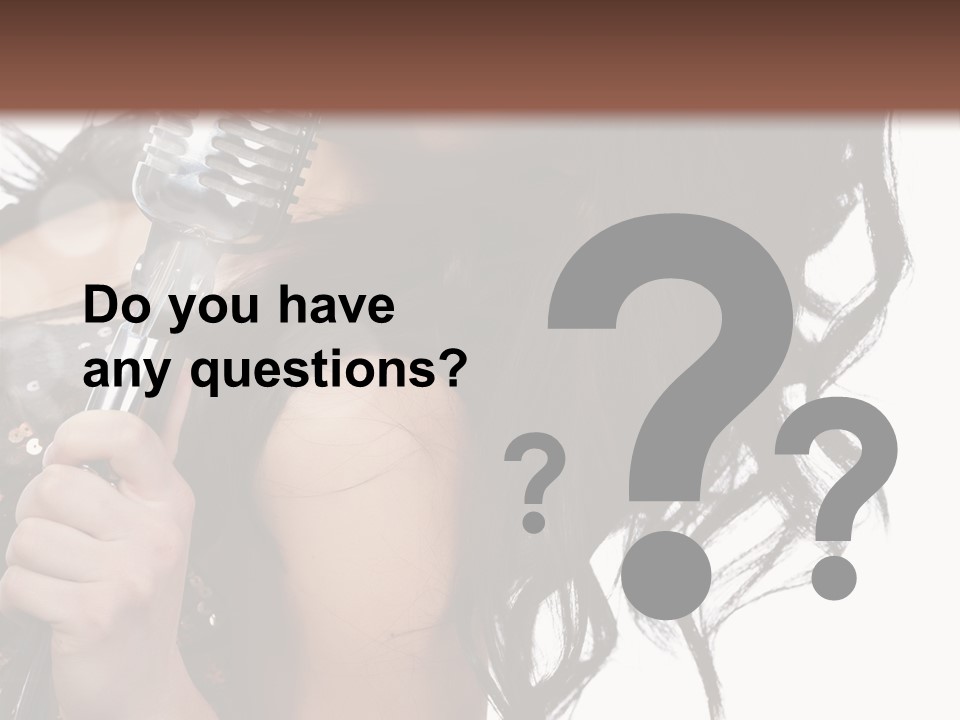 Mouth Karaoke Female PowerPoint Template