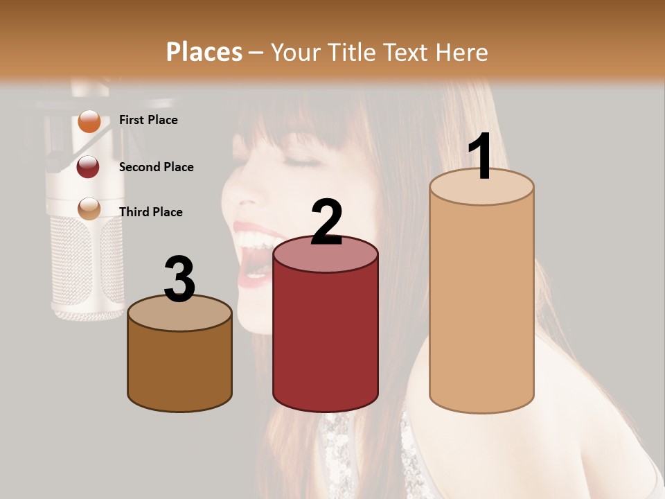 Recording Singer Sexy PowerPoint Template