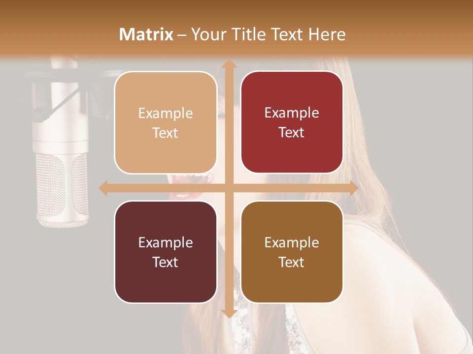 Recording Singer Sexy PowerPoint Template