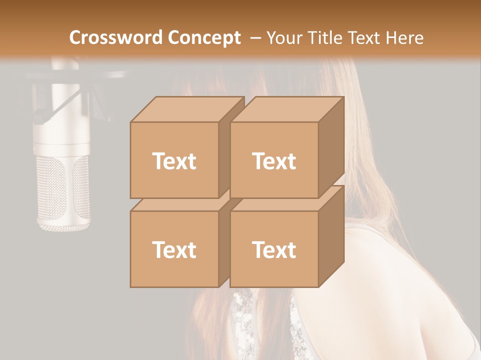 Recording Singer Sexy PowerPoint Template