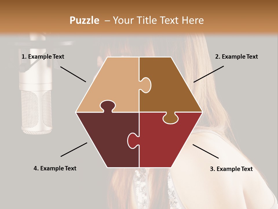 Recording Singer Sexy PowerPoint Template