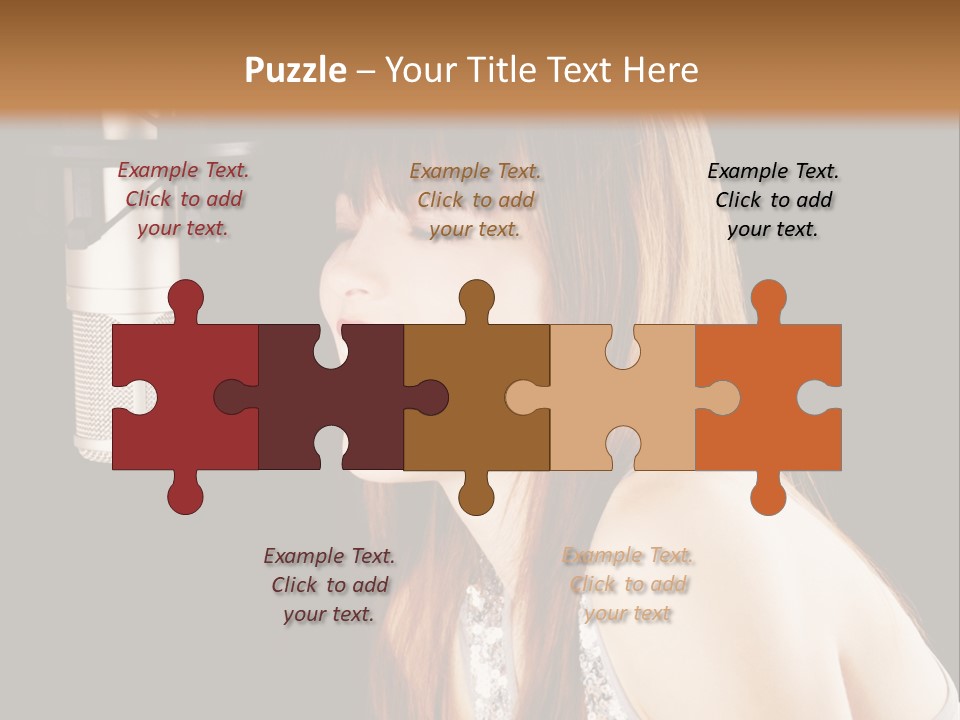 Recording Singer Sexy PowerPoint Template