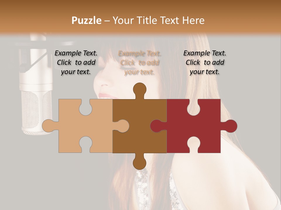 Recording Singer Sexy PowerPoint Template