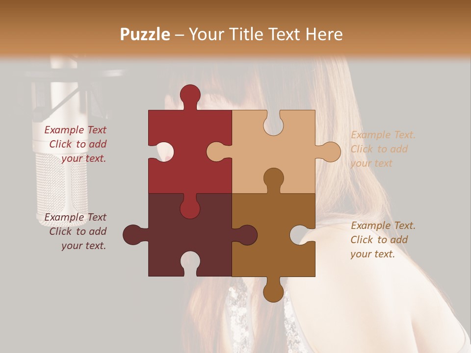 Recording Singer Sexy PowerPoint Template