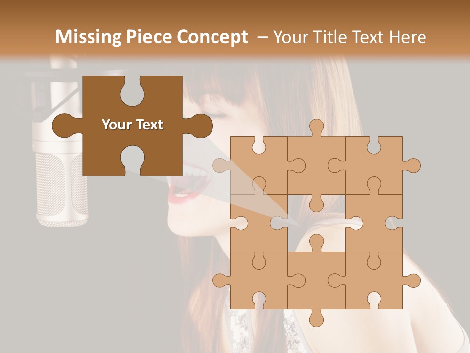 Recording Singer Sexy PowerPoint Template