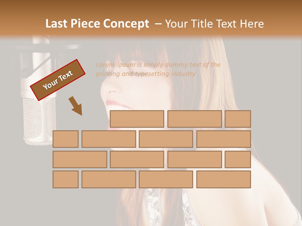 Recording Singer Sexy PowerPoint Template