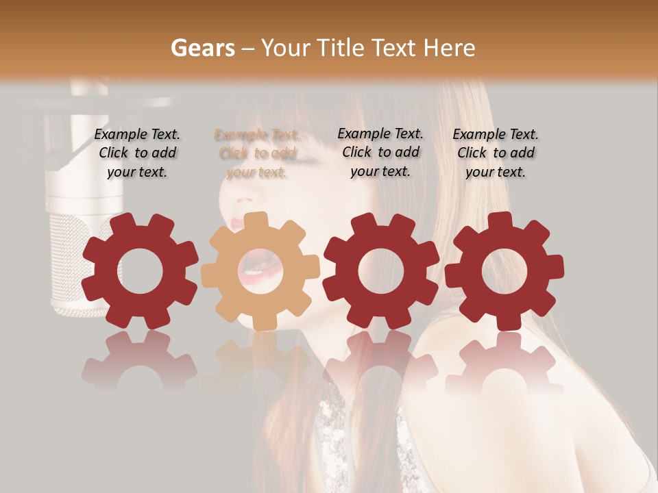 Recording Singer Sexy PowerPoint Template