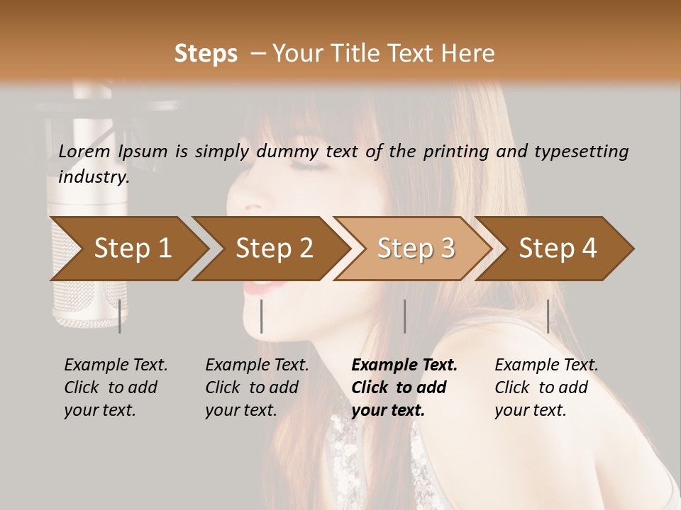 Recording Singer Sexy PowerPoint Template