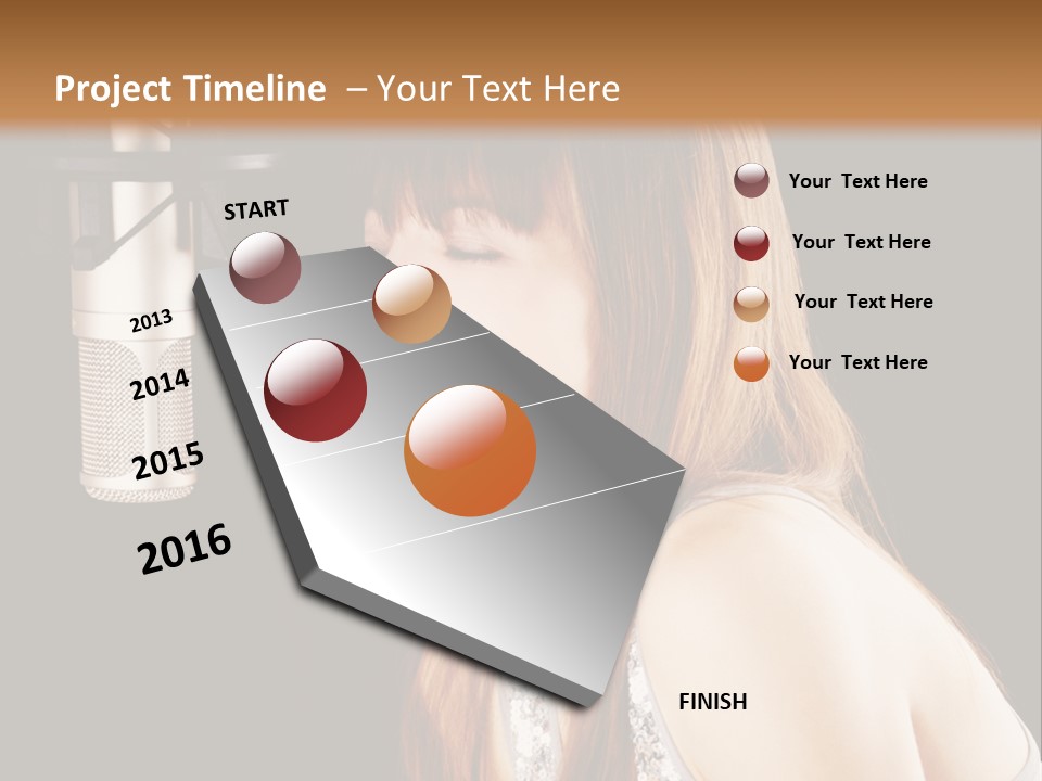 Recording Singer Sexy PowerPoint Template