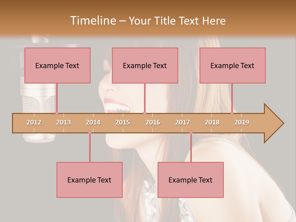 Recording Singer Sexy PowerPoint Template