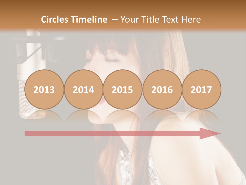 Recording Singer Sexy PowerPoint Template