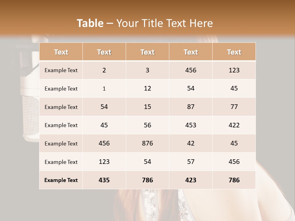 Recording Singer Sexy PowerPoint Template