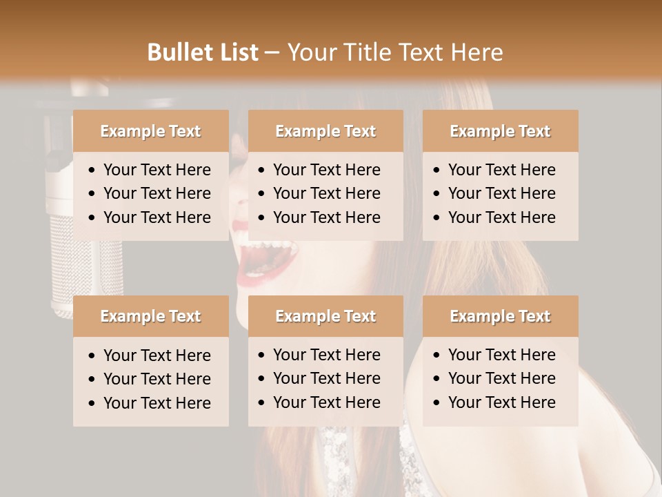 Recording Singer Sexy PowerPoint Template