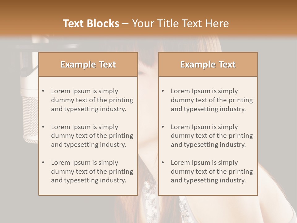 Recording Singer Sexy PowerPoint Template