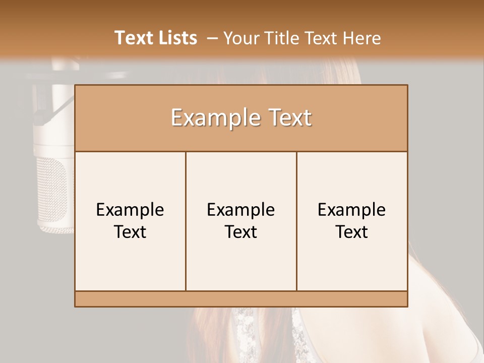 Recording Singer Sexy PowerPoint Template