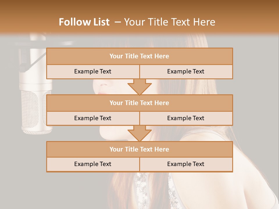 Recording Singer Sexy PowerPoint Template