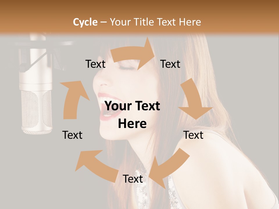 Recording Singer Sexy PowerPoint Template