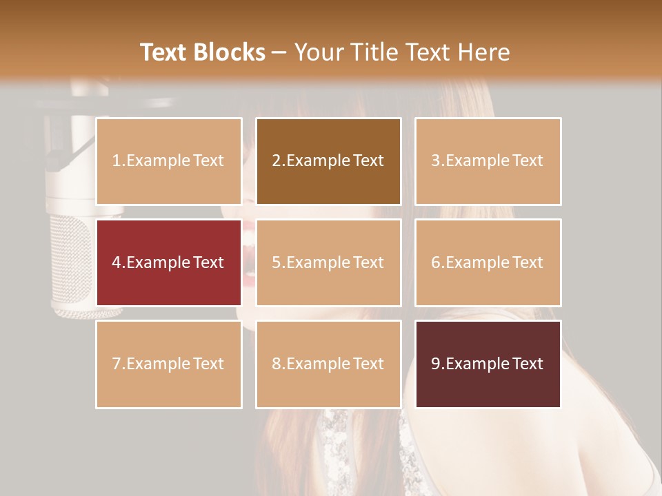 Recording Singer Sexy PowerPoint Template