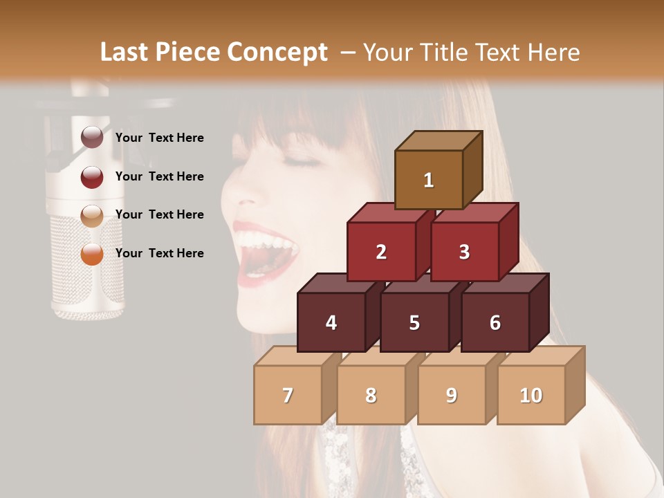 Recording Singer Sexy PowerPoint Template