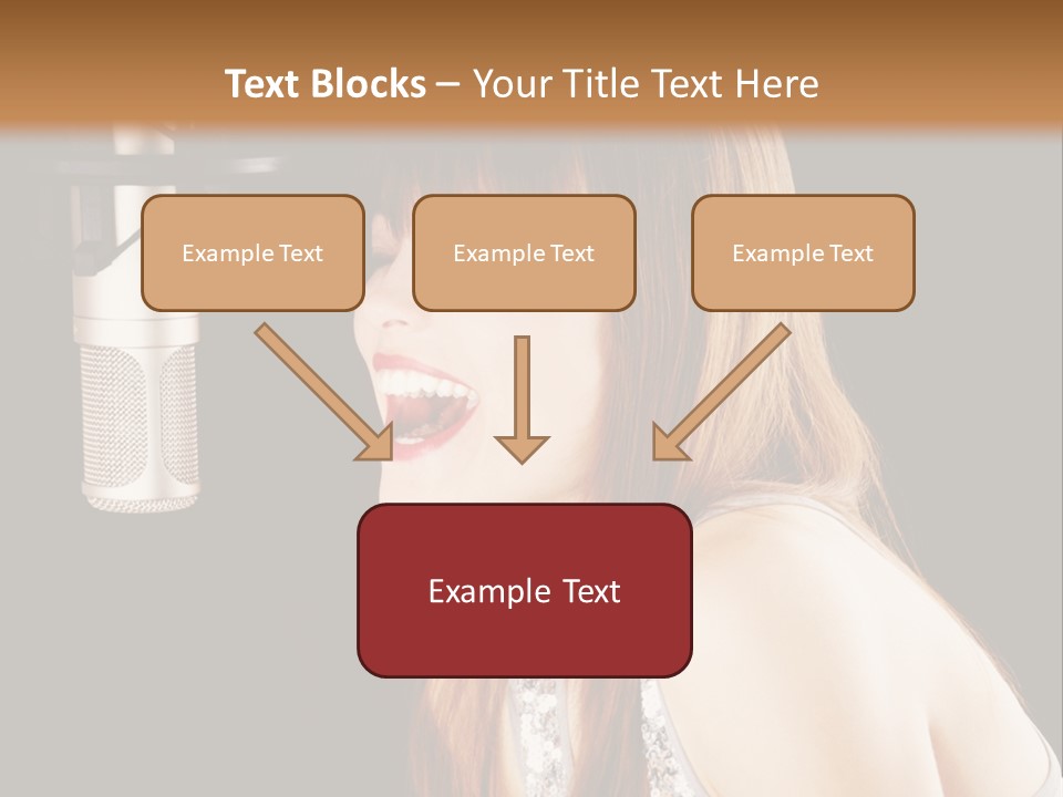 Recording Singer Sexy PowerPoint Template