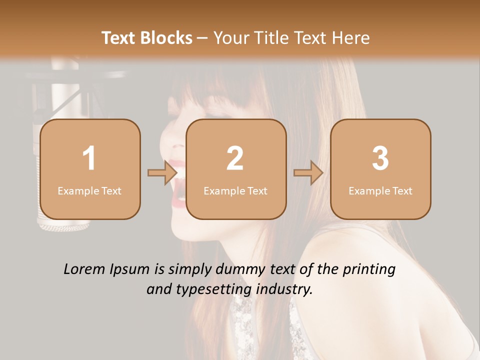 Recording Singer Sexy PowerPoint Template