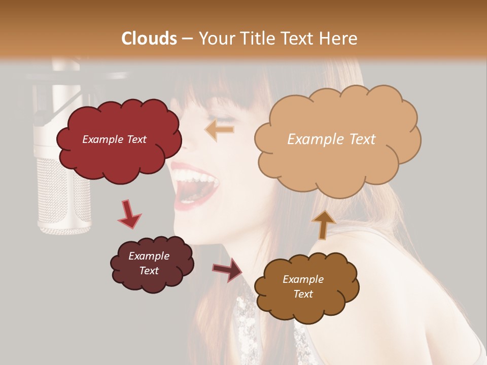 Recording Singer Sexy PowerPoint Template