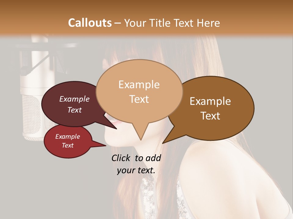 Recording Singer Sexy PowerPoint Template