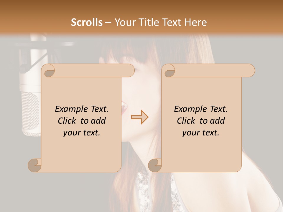 Recording Singer Sexy PowerPoint Template
