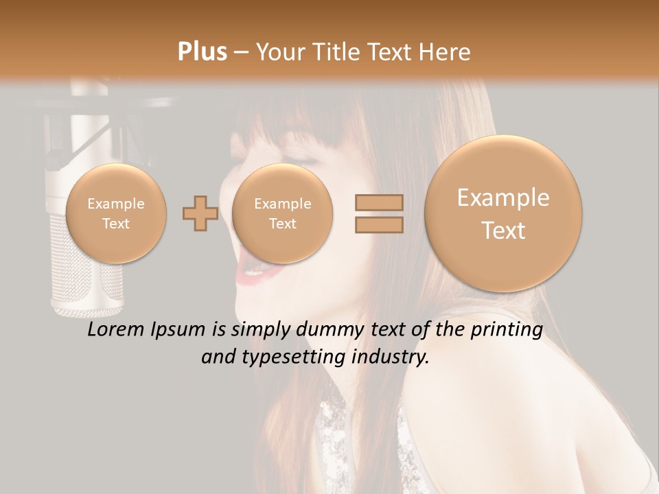 Recording Singer Sexy PowerPoint Template