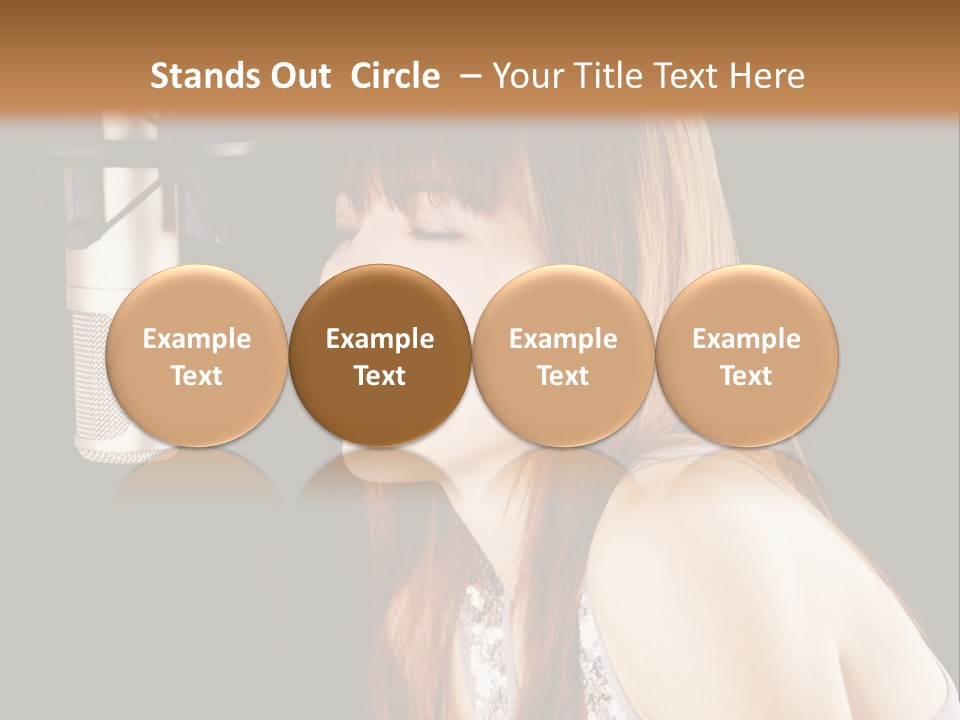 Recording Singer Sexy PowerPoint Template