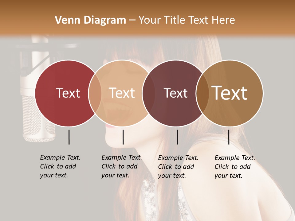 Recording Singer Sexy PowerPoint Template