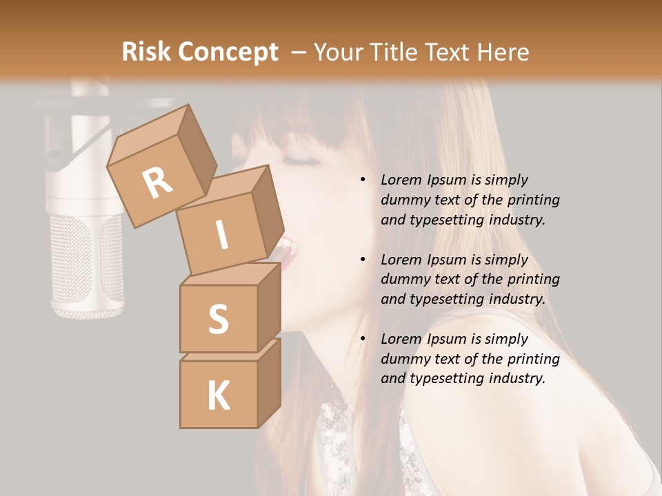 Recording Singer Sexy PowerPoint Template