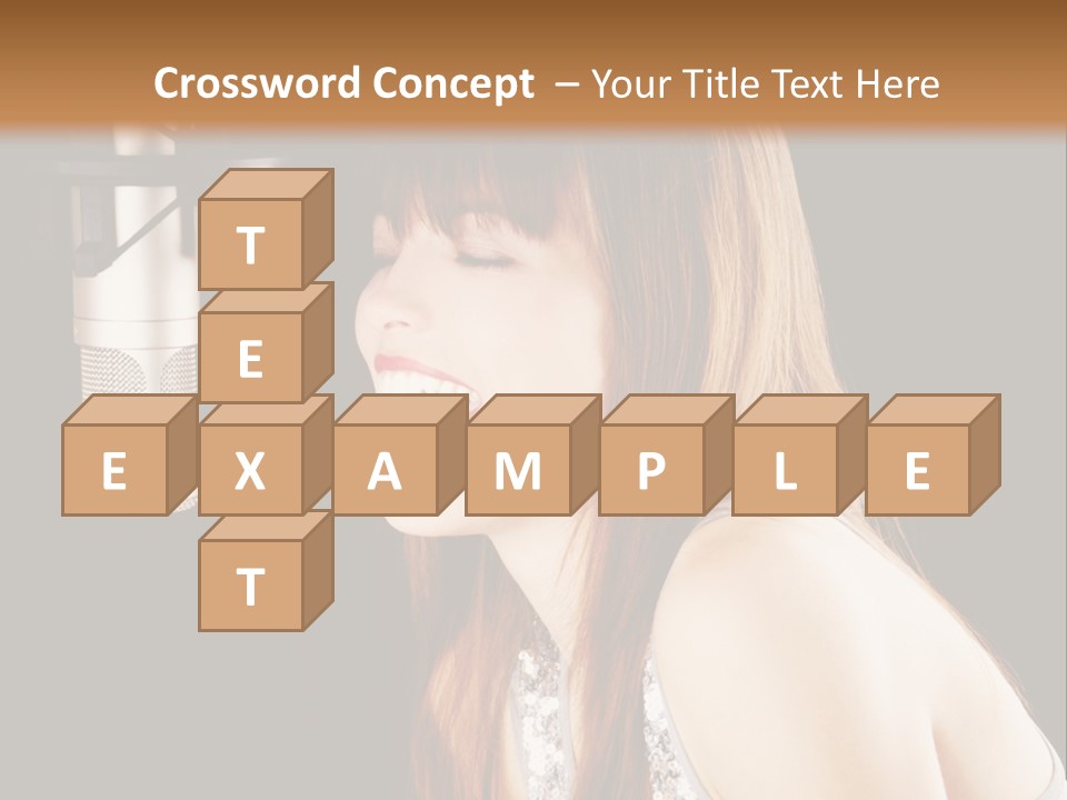 Recording Singer Sexy PowerPoint Template