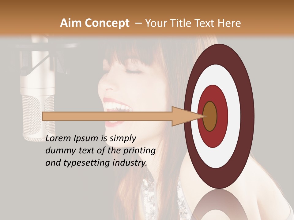 Recording Singer Sexy PowerPoint Template