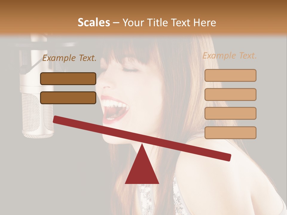 Recording Singer Sexy PowerPoint Template
