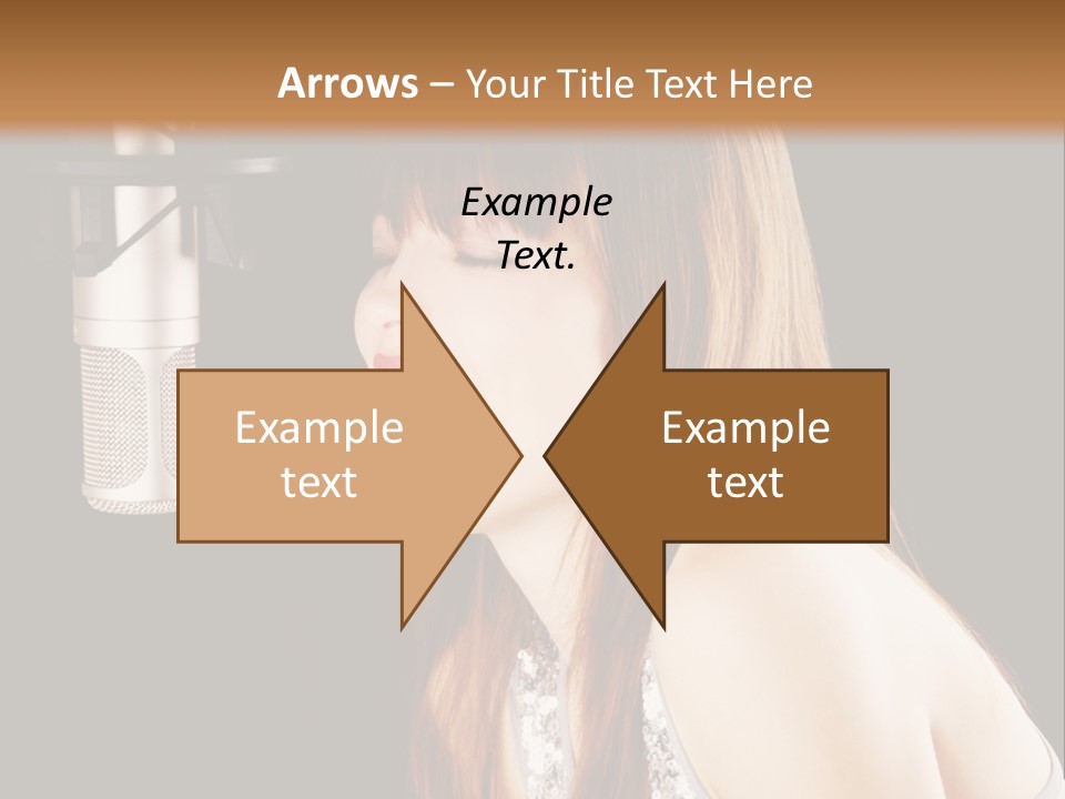 Recording Singer Sexy PowerPoint Template