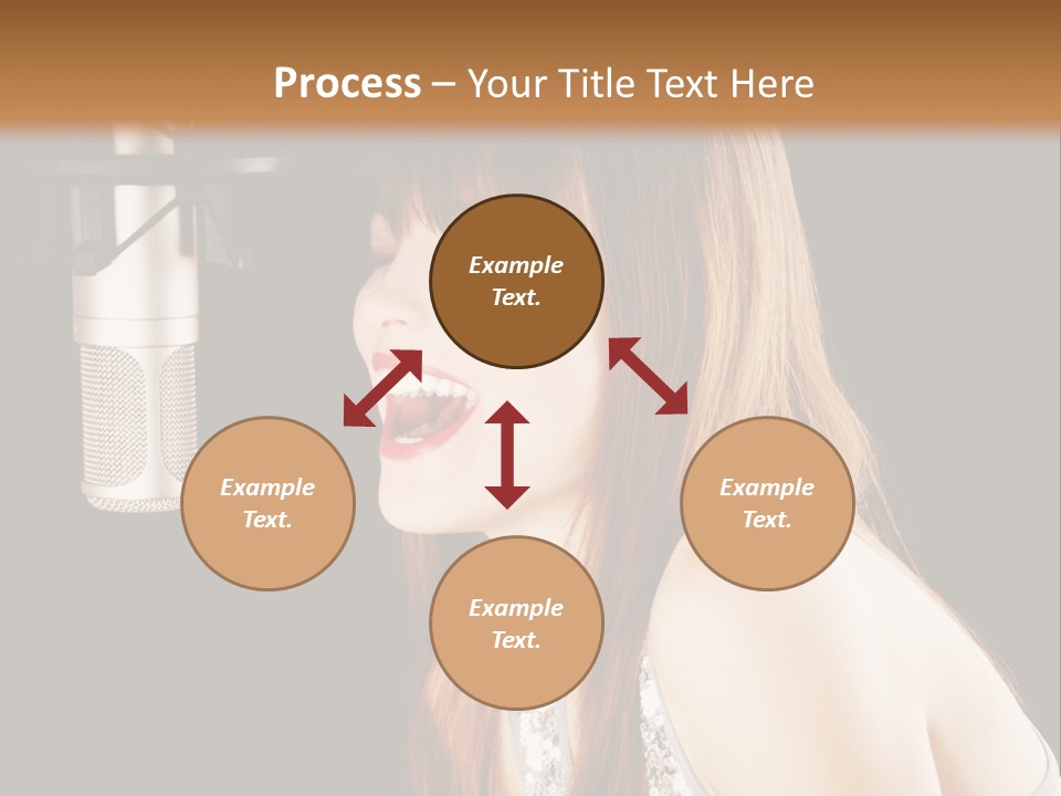 Recording Singer Sexy PowerPoint Template