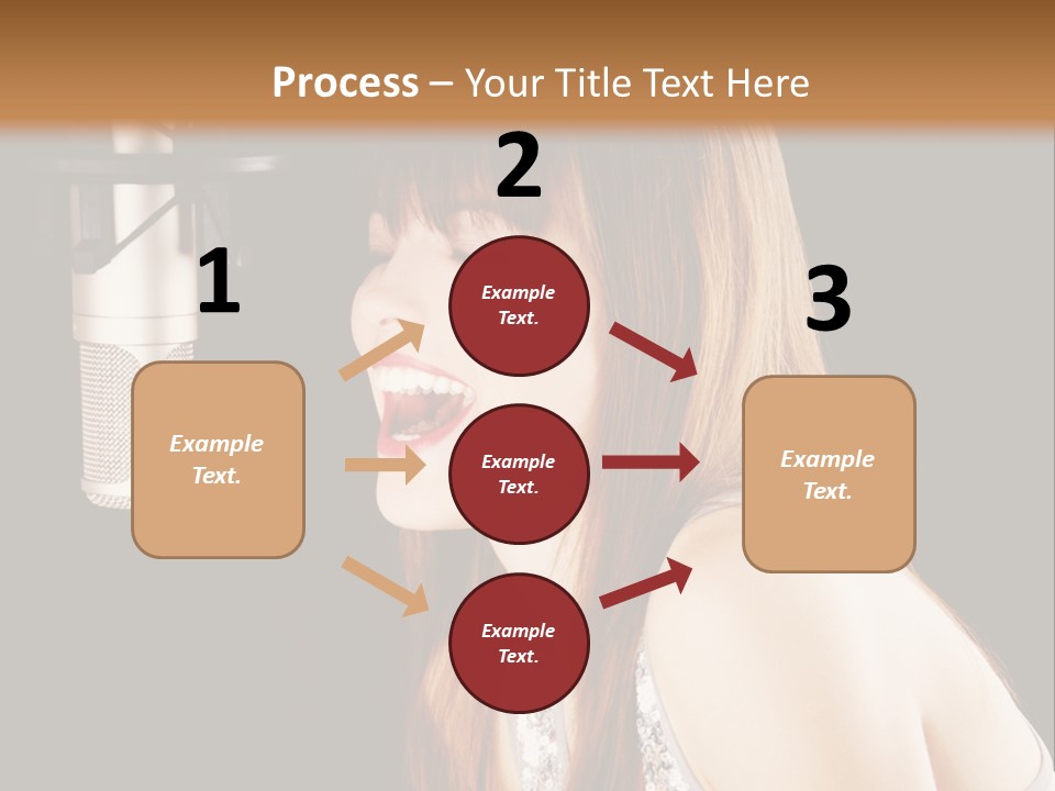 Recording Singer Sexy PowerPoint Template