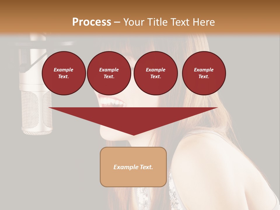 Recording Singer Sexy PowerPoint Template