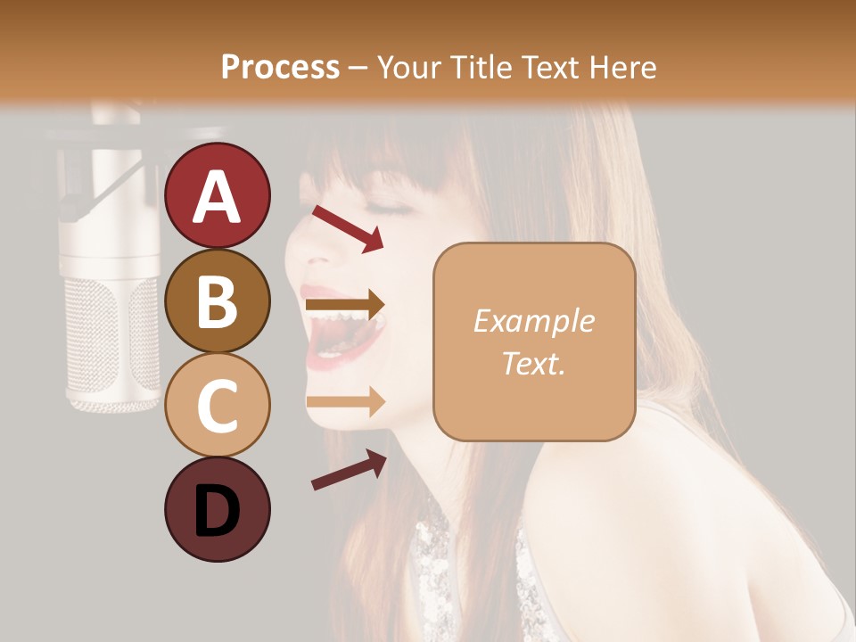 Recording Singer Sexy PowerPoint Template