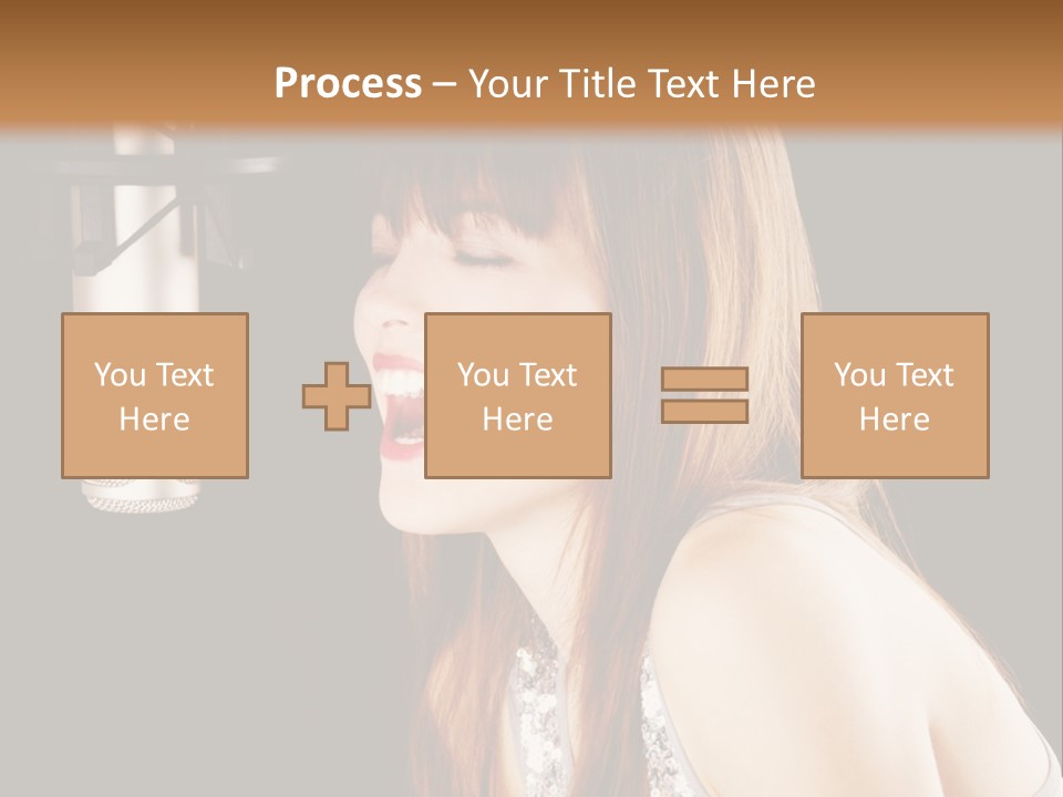 Recording Singer Sexy PowerPoint Template